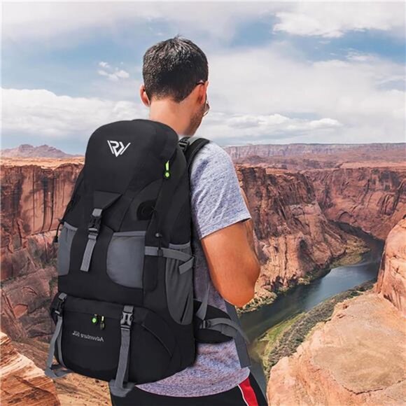 50L Hiking Backpack, Waterproof Lightweight Daypack for Outdoor Camping Travel - Picture 6 of 7
